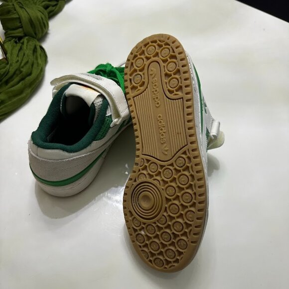 Adidas Forum Low Green White Sneakers Retro Classic 80s Style Shoes - Picture 8 of 8